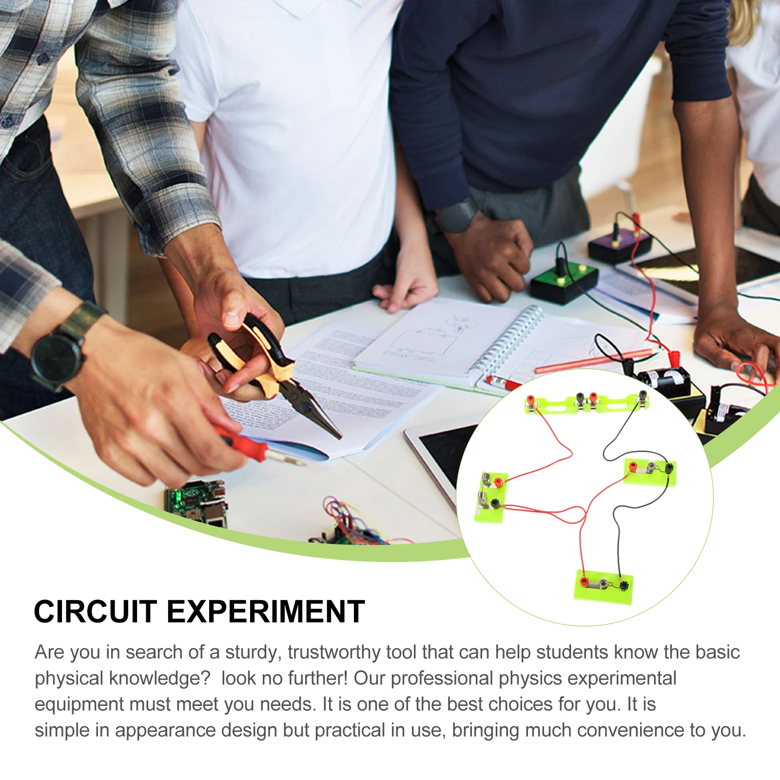 

Electric Circuit Experiment Box Primary School Lab Plastic Kit Electrical Circuits for Kids
