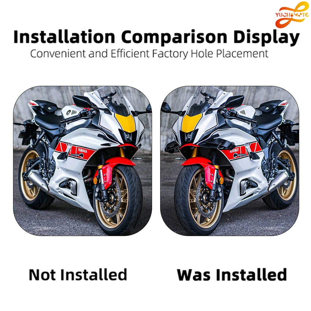 For Yamaha YZF-R7 YZFR7 2021 2022 2023 Motorcycle fixed wing cover aerodynamic frame YZF R7 23 wing windshield aileron Spoiler