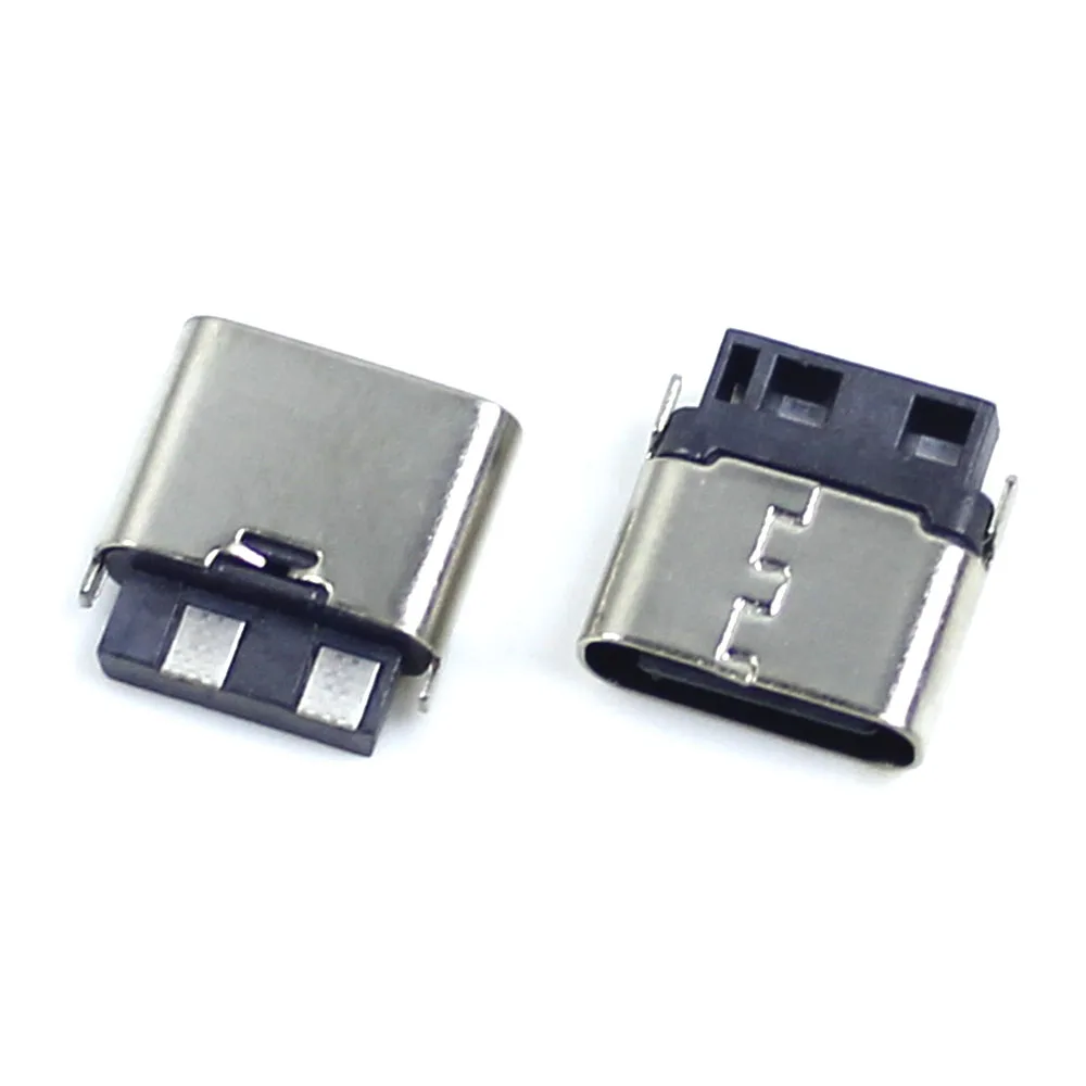 5pcs 2P 4P 6P Type C USB Connector Female Port Jack Tail Plug Socket Electric Terminals 2Pin 4Pin 6Pin DIP For PCB Board Power