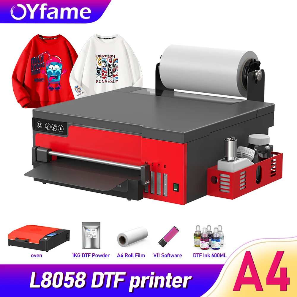 

OYfame dtf принтер a4 комплект напрямую для передачи пленки dtf принтер a4 с печикой для отверждения dtf для печатной машины для тканевых футболок