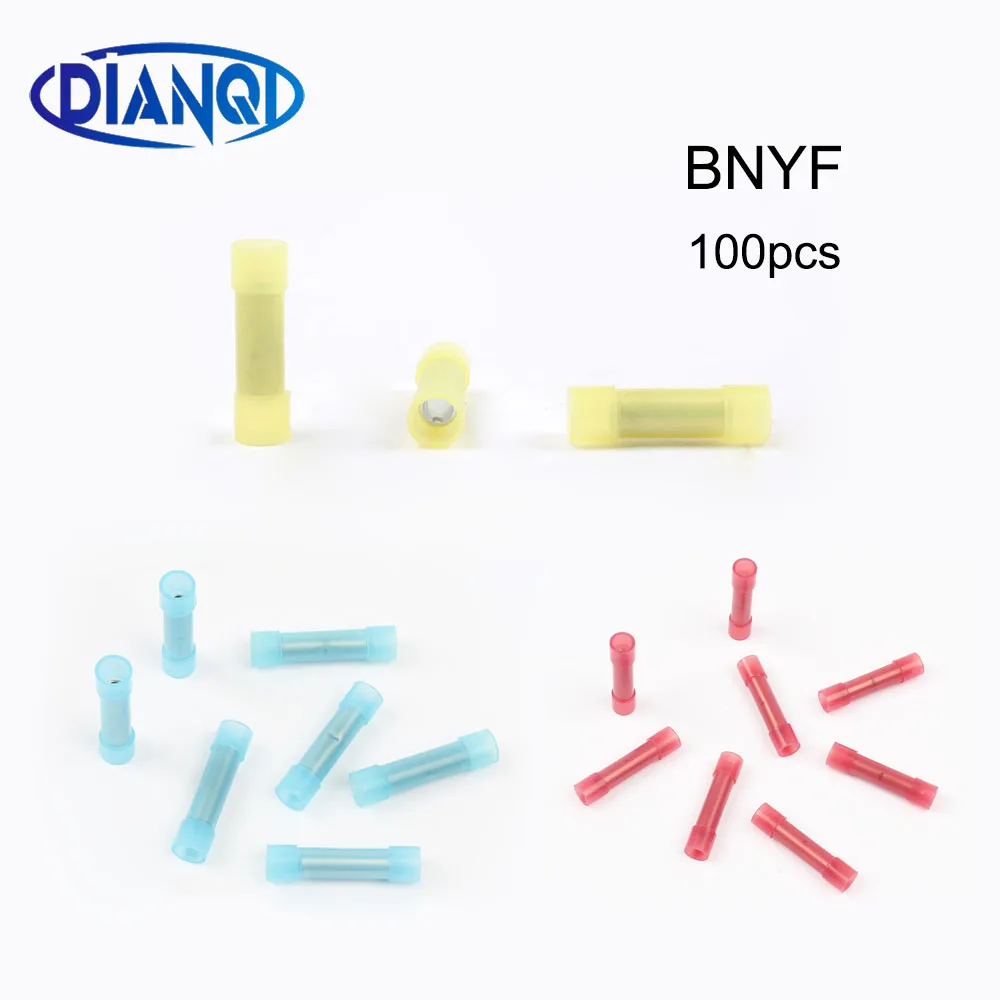 BNYF1.25 BNYF2 BNYF5 Cold pressed,Long Full Insulated Middle Joints Nylon brass Splice Connectors terminal AWG12-10 4-6mm2