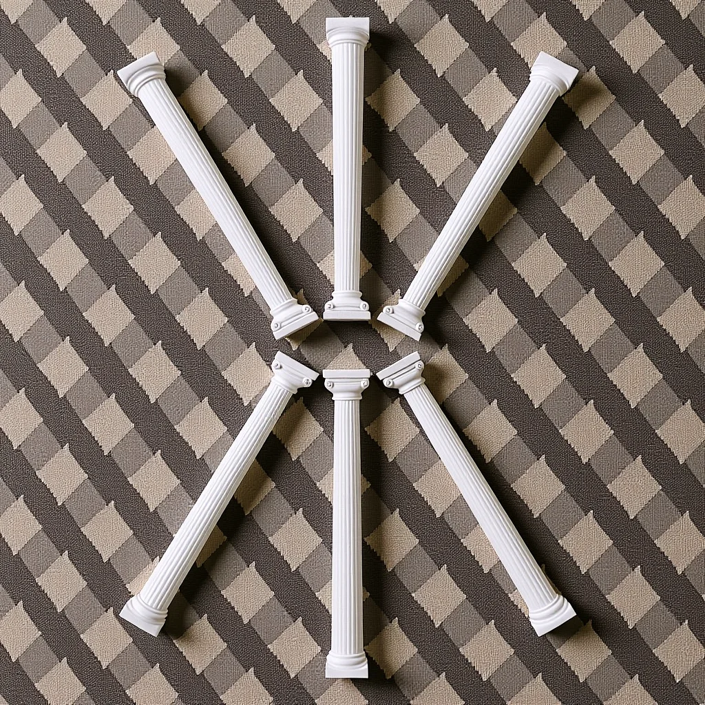 

6Pcs Roman Pillar Decor Mini Columns Photo Props for Wedding Party Table Desk Zen Garden Crafts Desktop Zen Garden Tool