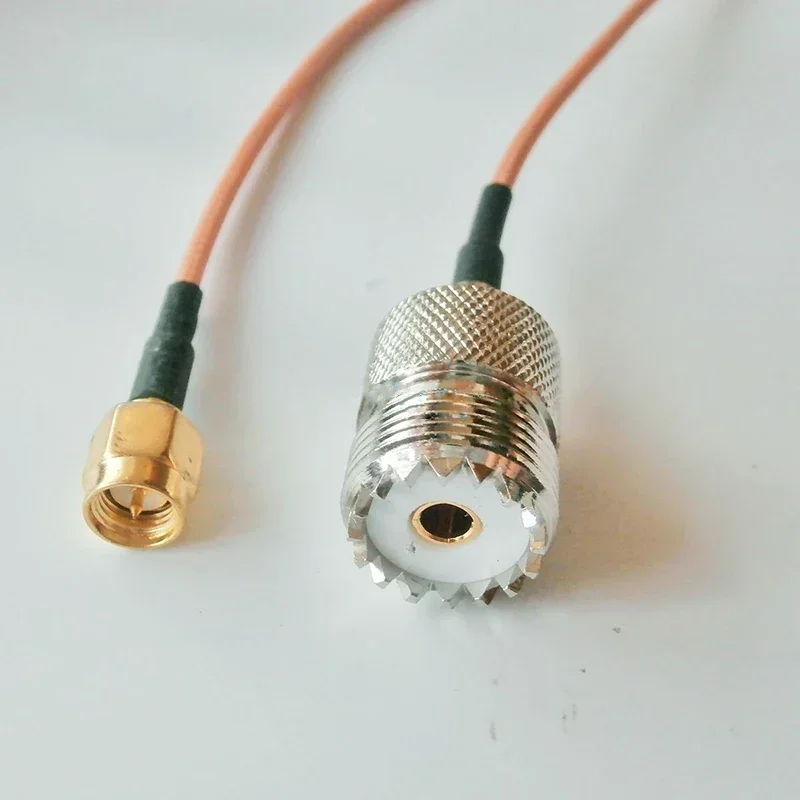 UHF SO239 Female PL259 To SMA Male Plug 15cm RG316 Cable Adapter Line Wire Straight Connector RF Pigtail Cable