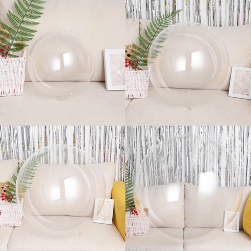 5pcs/set Transparent Inflatable Balloons 12-36IN Clear Bobo Inflatable Helium Globos Background Decor Supplies DIY Accessories