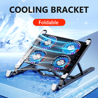 Laptop Cooling Fan Base Stand Foldable Laptop Cooling Pad Silent Gaming Laptop Cooler Fan with 2/4 Fans for 11-17.3 Inch Laptops
