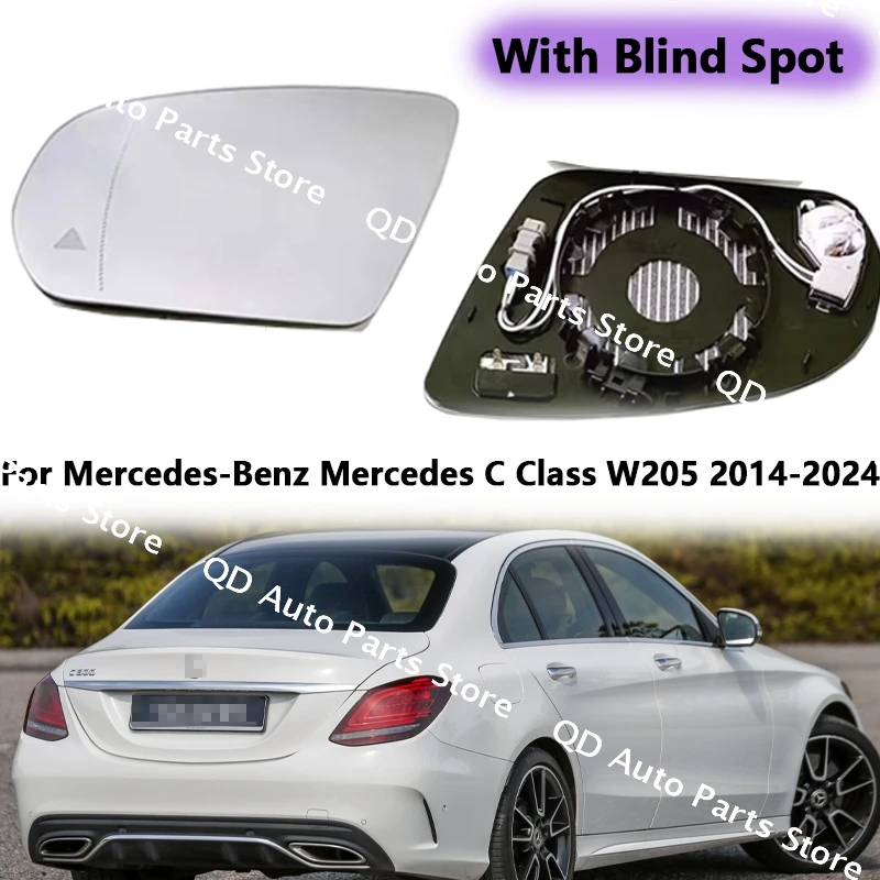 

Auto parts Blind Heating Side Mirror Glass Lens Door Wing Mirror For Mercedes-Benz Mercedes C Class W205 2014-2022 2023 2024