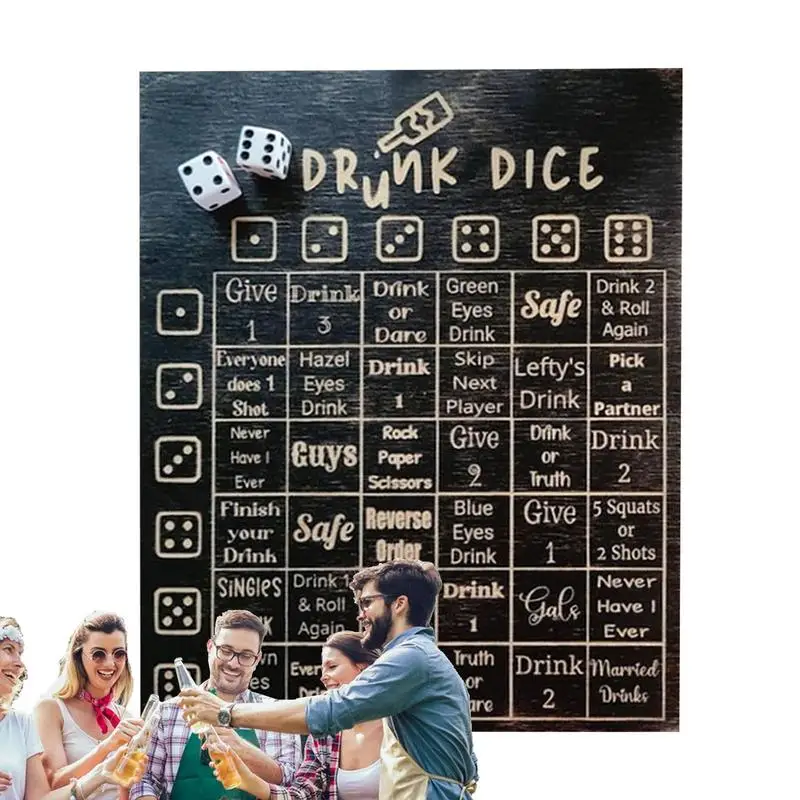 Dice Drinking Game Challenges Drinking Dice Game Set Drinking Dice Bar Drunk Party Game For Adults Girlfriend Boyfriend Friends