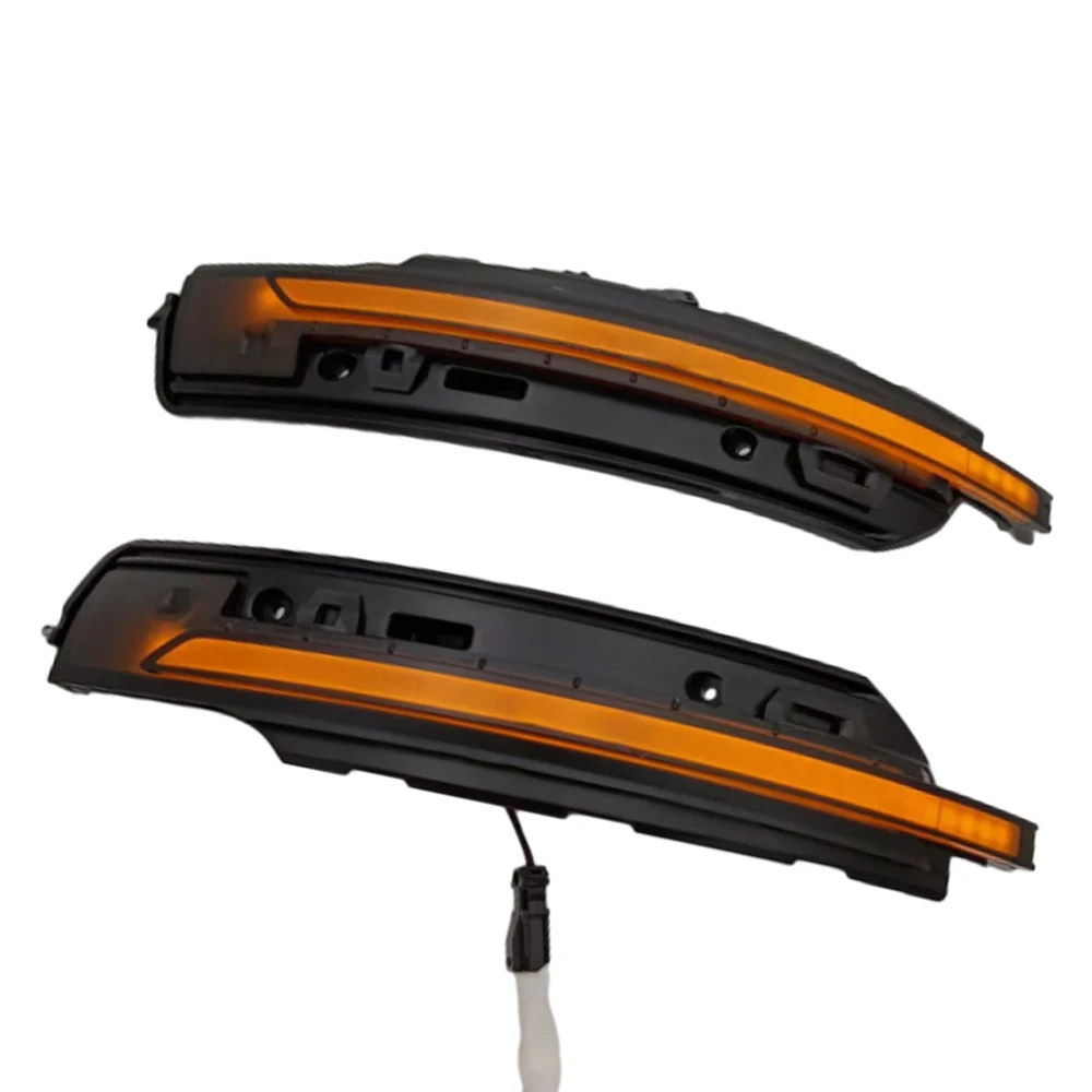 Pair LED Dynamic Rearview Mirror Turn Signal Light Smoked Lens Amber Light for Porsche Macan 2014-2020 95B949101, 95B949102