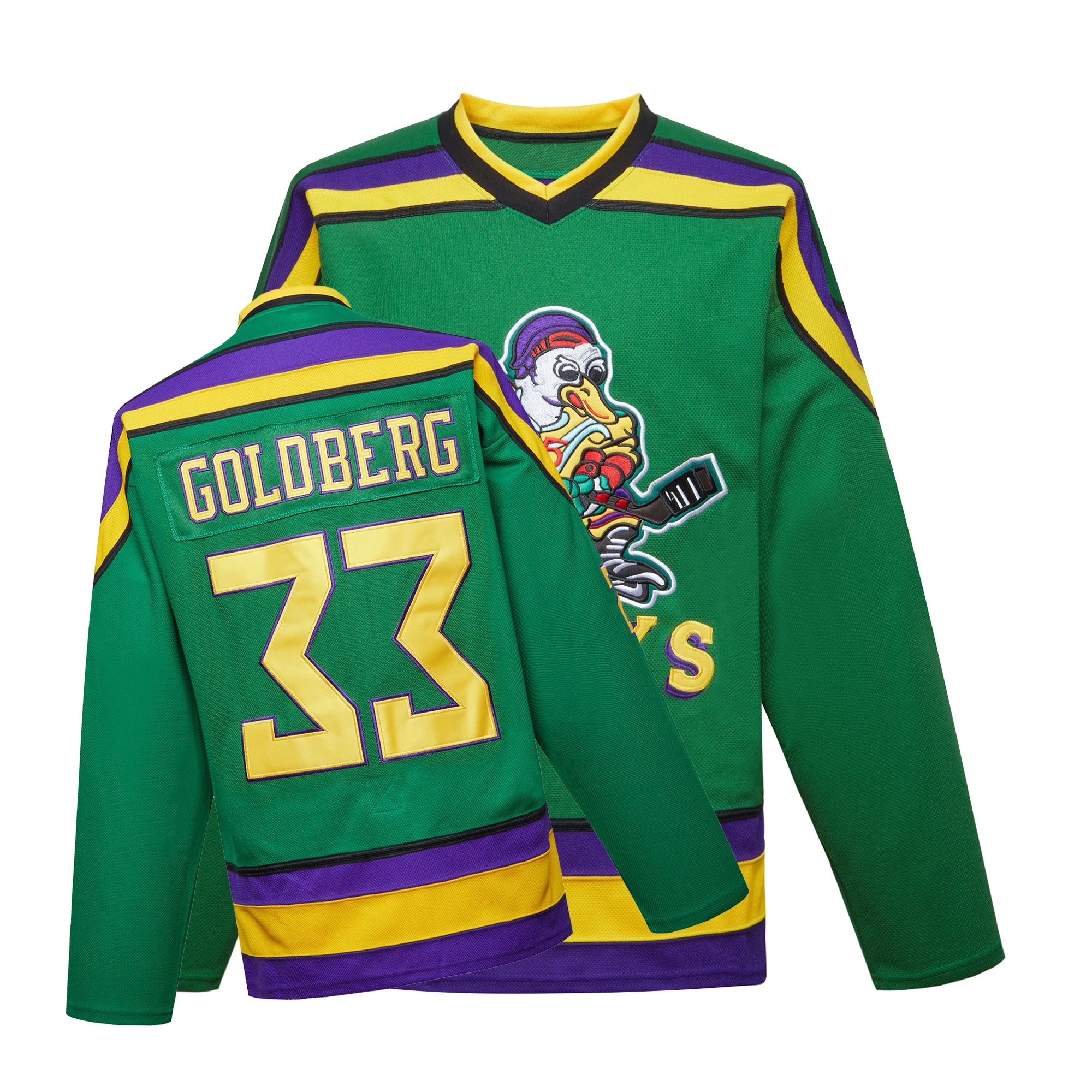 Mighty Ducks Jersey Movie Ice Hockey Jersey Charlie Conway #96 Adam Banks #99, 90S Hip Hop Clothing for Party with Kids＆Adult
