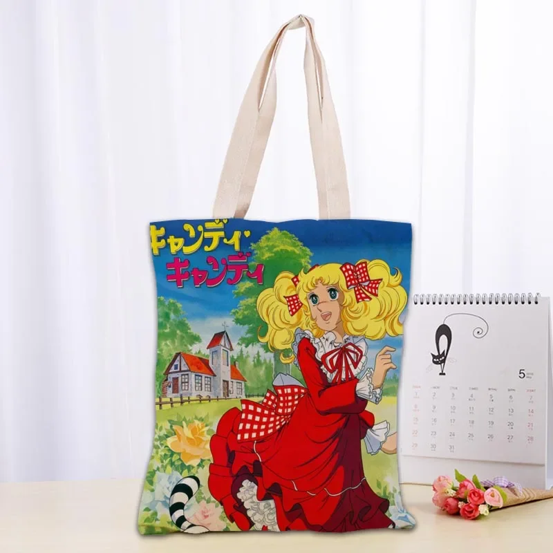 Candy Candy Anime 6 Tote Bag Female 90s Vintage Cartoon Shoulder Bags Women Handbag Large Capacity Storage Bag Eco Shopping Bags