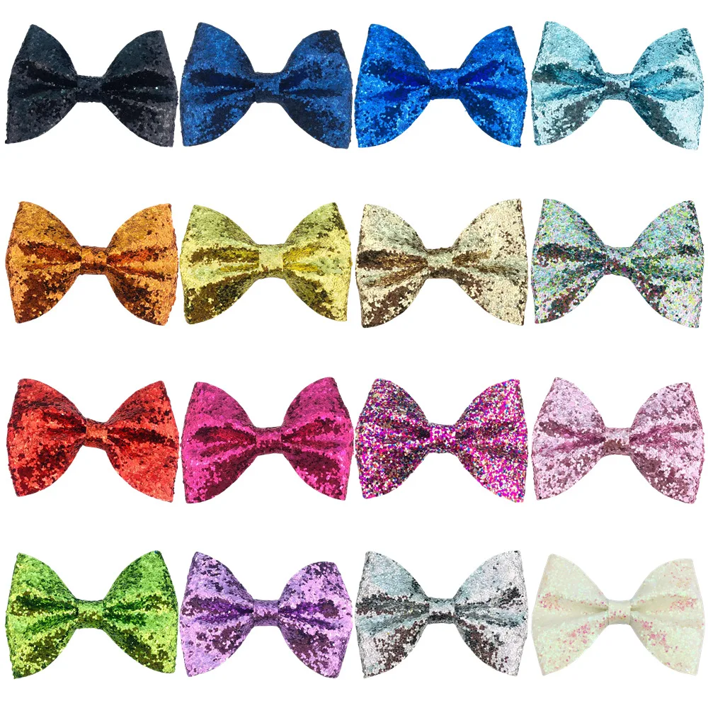 

300 Pcs Wholesale 8cm Girls Leather Bow Hairpin European And American Hot Selling Simple Hairpin Diy Accessories
