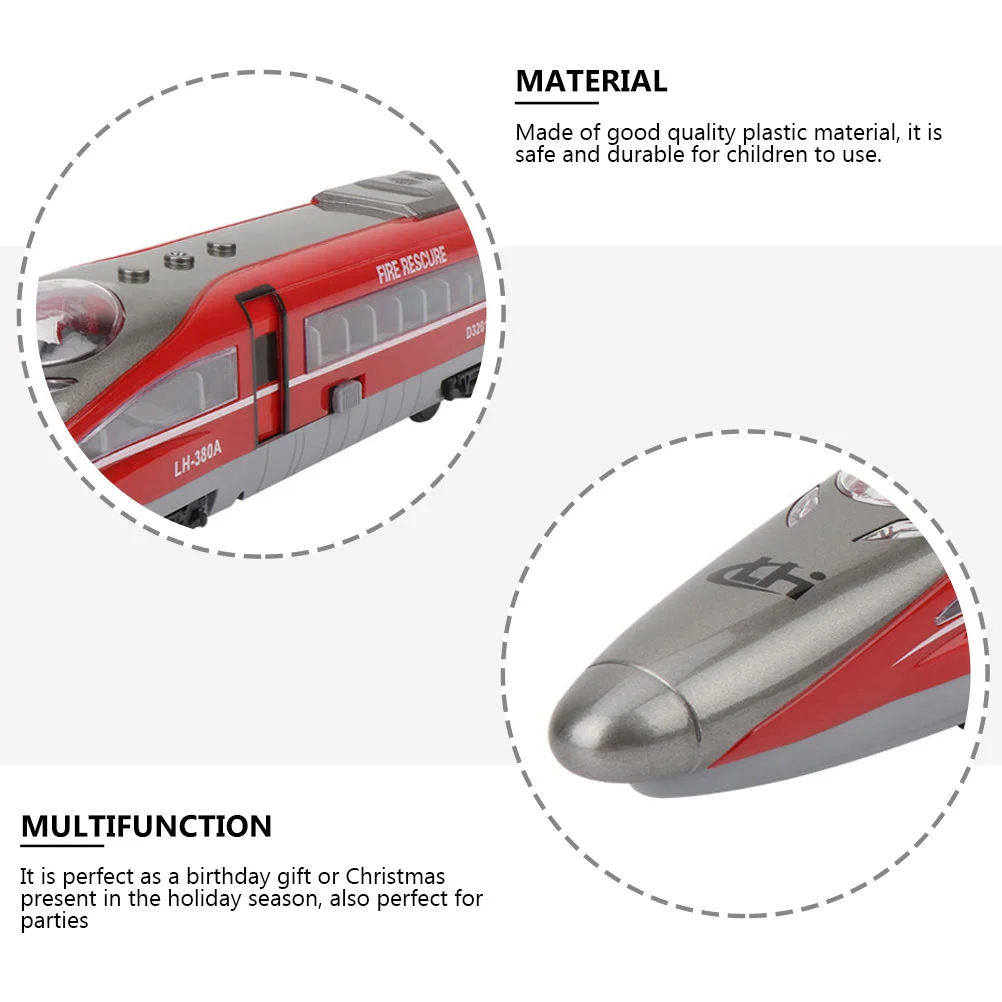 Modelo de ferrocarril de alta velocidad, juguetes de inercia, ferrocarril de alta velocidad, tirar hacia atrás, simulación de niños, educación temprana de plástico para niños