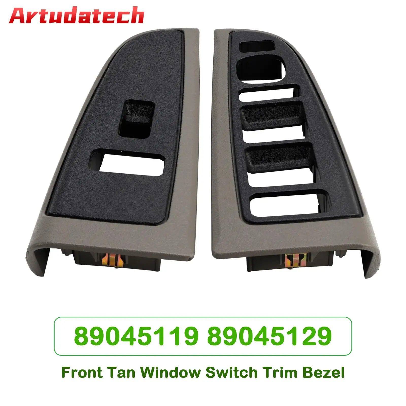 

Artudatech Front Tan Window Switch Trim Bezel for Silverado Sierra 03-07 89045119 89045129