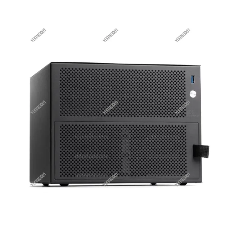 S6 Six-Bay Chassis Small AIO Case with ITX Motherboard Support for DIY Desktop Storage Server Black/White view 2