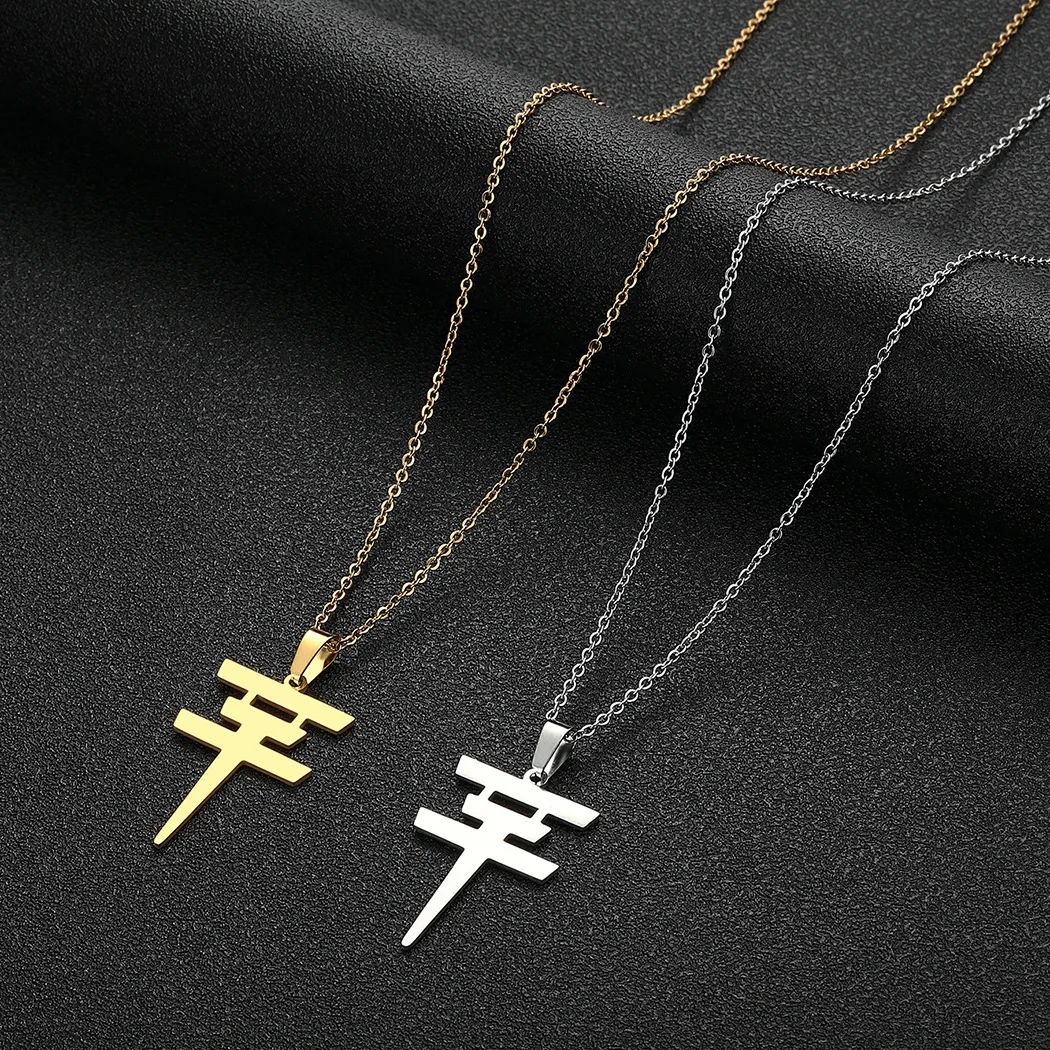 Hip Hop Tokio Hotel Pendant Stainless Steel Necklace for Men Women Kpop O Chains Collares Para Mujer Daily Wear Jewelry Gift