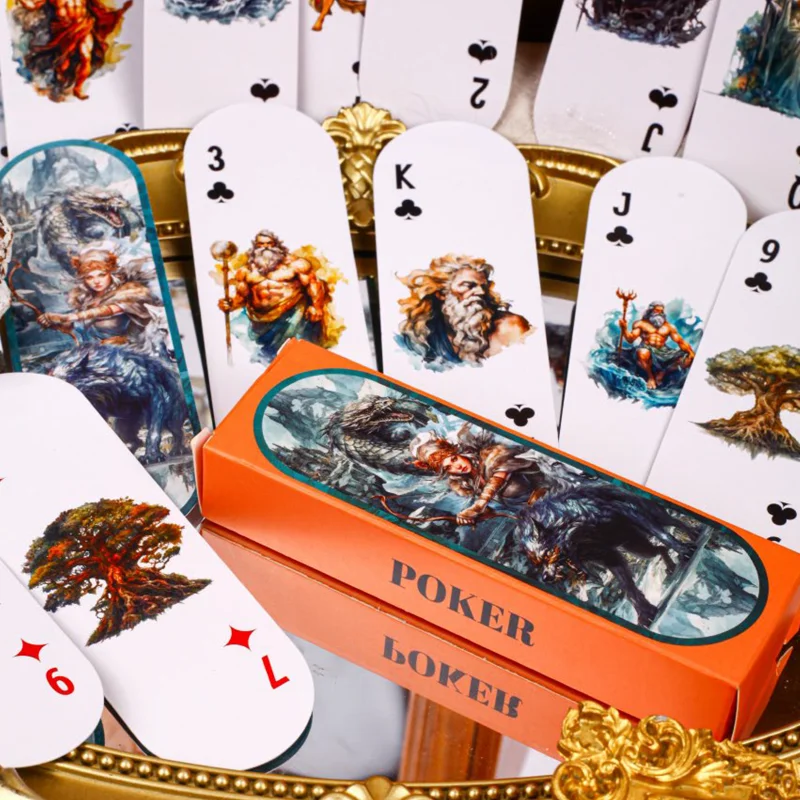 Mr.Paper Permainan Kartu Meja 54/Kotak Kupu-kupu Halloween Penyihir Kecil Dicetak Kartu Poker Mini Hadiah Natal Halloween untuk Anak-anak