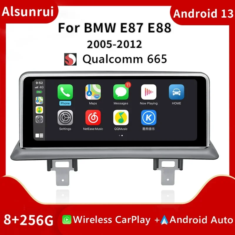 

ID8 Snapdragon 665 Android 13 Wireless Carplay Auto For BMW X3 E87 2004-2012 Multimedia Car Video Player Navigation Screen 128GB