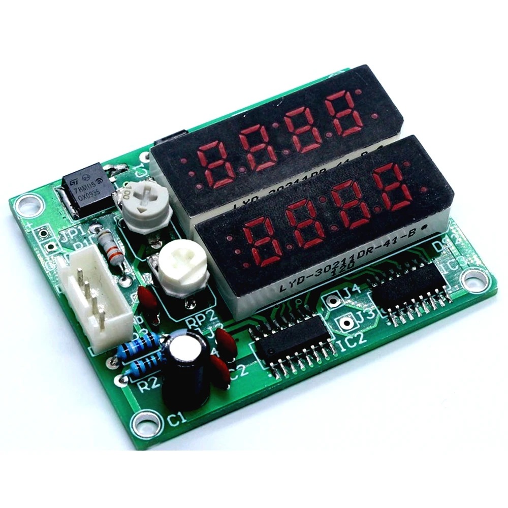 DIY Kit Electronic Voltmeter Ammeter Digital Voltage Current Meter 4 Bits Single-Chip Training Parts Production DC 2.4-5.5V