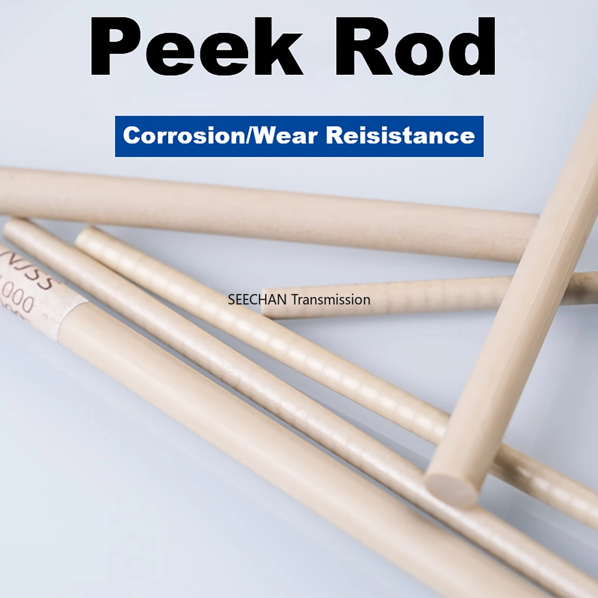 

Length 200/300/500mm PEEK Rod Polyetheretherketone Bar Special Engineering Plastics High Temperature Resistance Precision Part