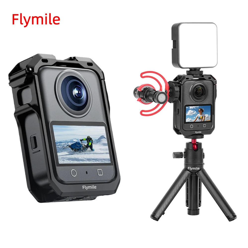 

Flymile OSMO 360 Cage Protective Case for DJI OSMO 360 Accessories Expansion Frame With Cold Shoe Mount Adapter Holder