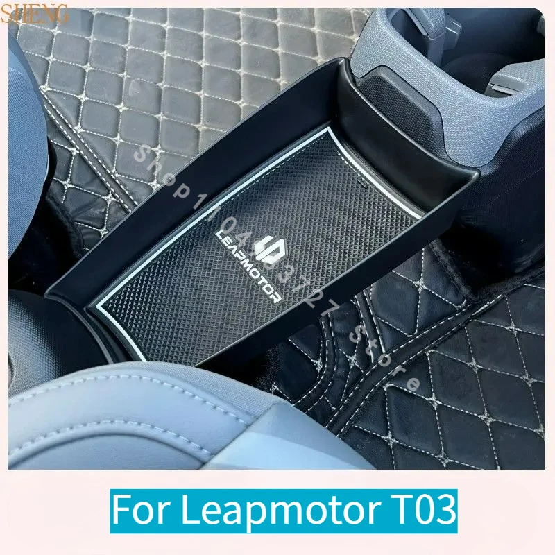 

For Leapmotor T03 2024 2025 Indoor Central Upper Layer Console Car Armrest Storage Box Holder Interior Car Accessories