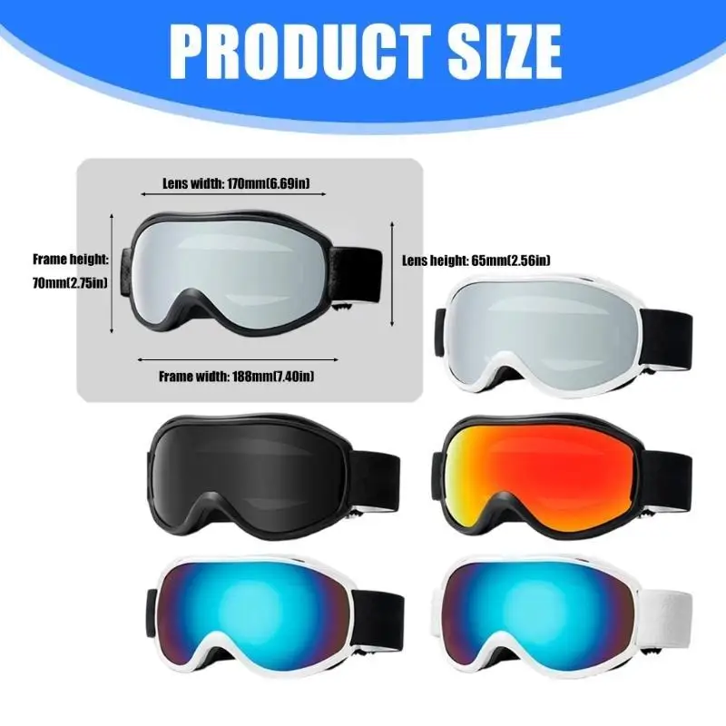 652F نظارات التزلج يندبروف الكبار في الهواء الطلق نظارات رياضية اكسسوارات الضباب مقاومة الثلوج على الجليد نظارات للرجال والنساء #6