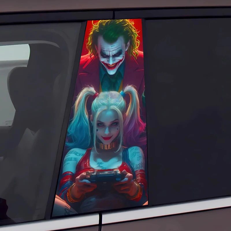 

Наклейка Heath Ledger Clown, наклейка на средний пост автомобиля, индивидуальная креативная защитная пленка для B-post, декоративная наклейка, модифицированная палка