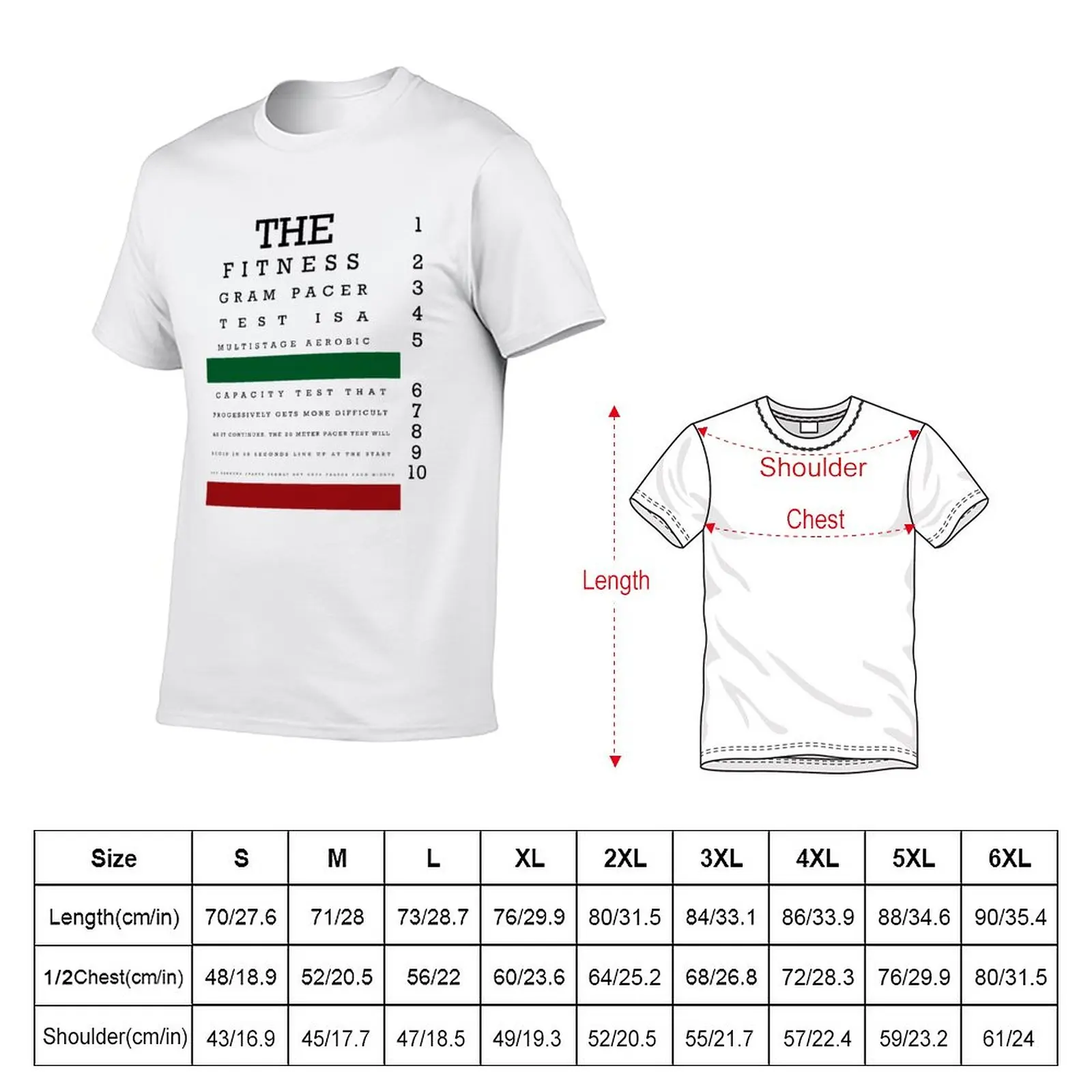 The fitness gram pacer Test T-Shirt Aesthetic clothing Short sleeve tee plain t-shirt summer top fruit of the loom mens t shirts