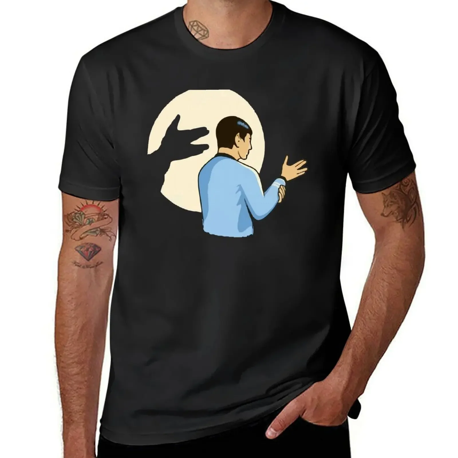 

Spock's Shadow Puppet T-Shirt oversizeds tops heavy weight t shirts for men