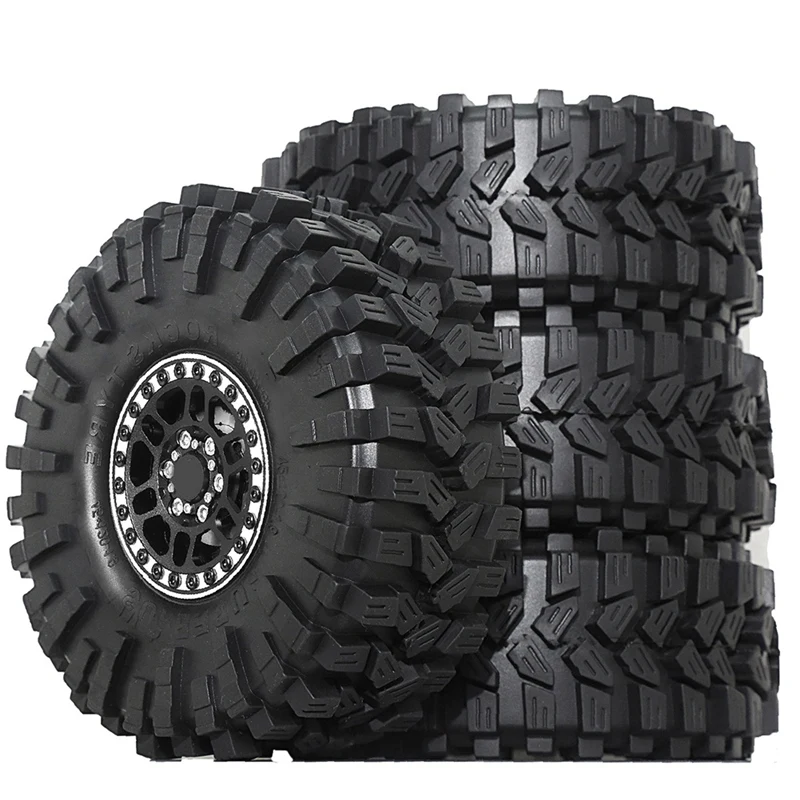 4PCS RC Car Upgrade 1.9Inch Tire Hub For 1/10 TRX4 90046 SCX10 RC Car Upgrade Accessories Black