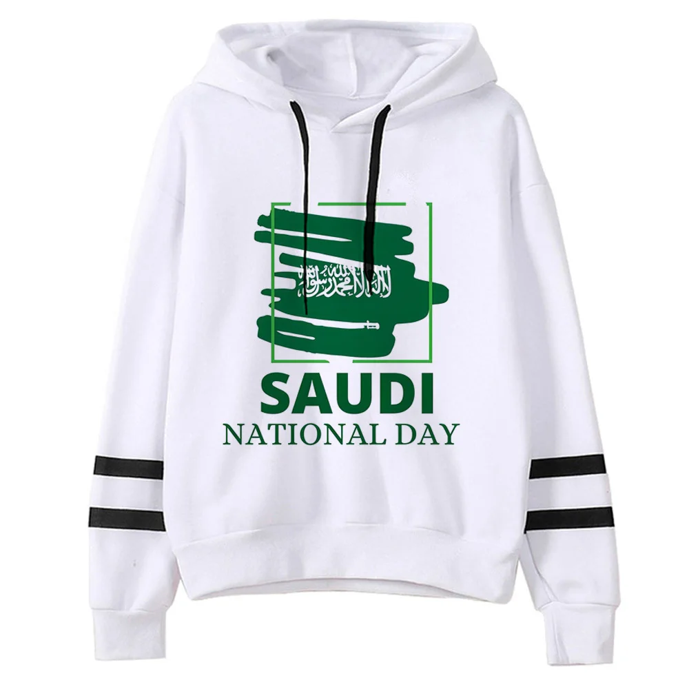 Saudi National Day Hoodie Harajuku bequemes Muster gemustert weichen Stoff Ath leisure weiblichen Pullover gemustert Comic