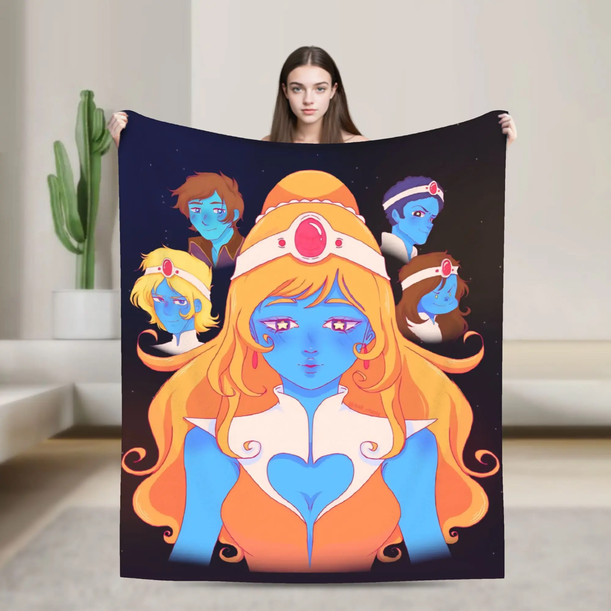 Stella Octave Arpegius Baryl Fuzzy Blanket Interstella 5555 Funny Throw Blanket for Home 150*125cm Bedspread
