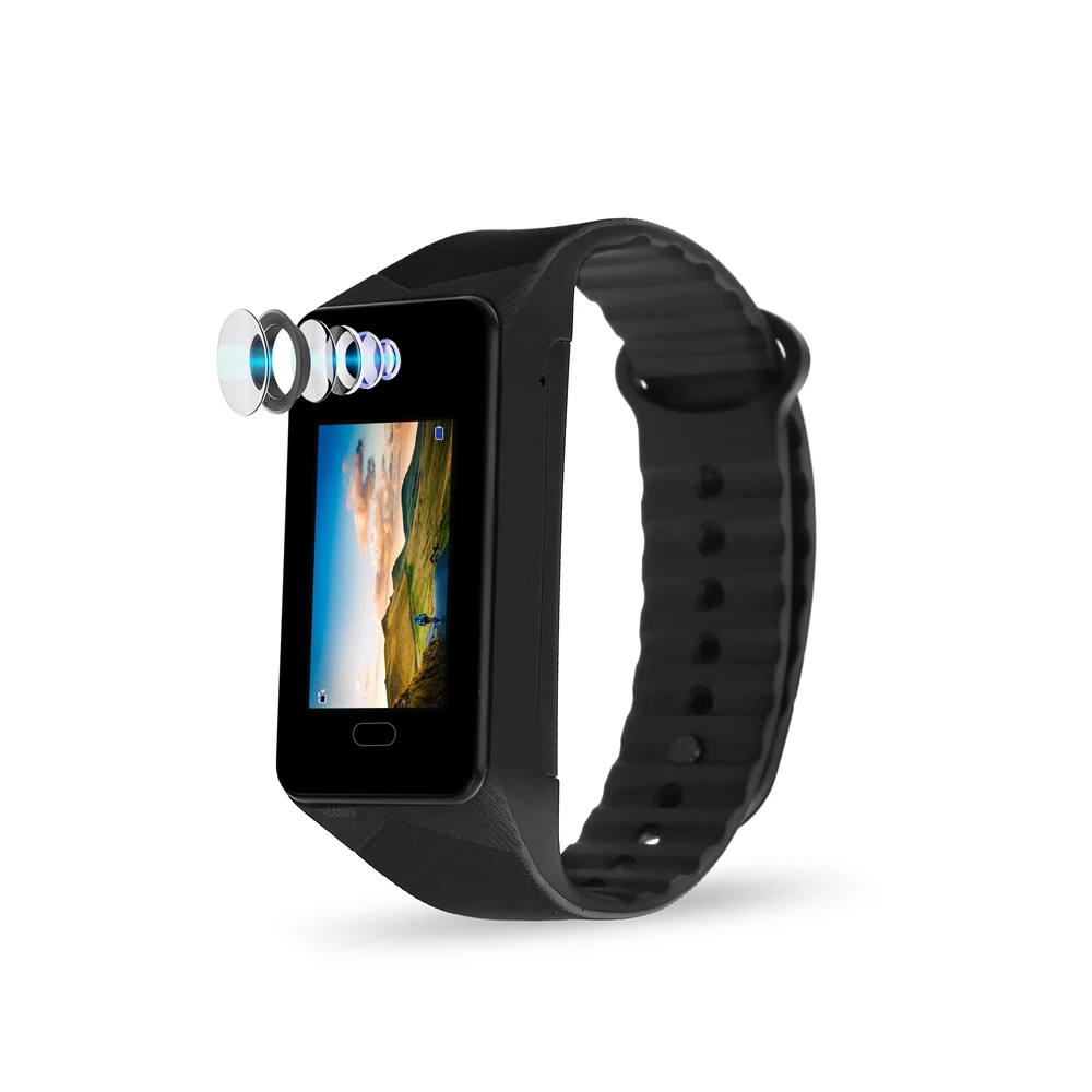 كاميرا عالية الدقة يمكن ارتداؤها، تسجيل فيديو صغير محمول، كاميرا رياضية، سوار ذكي للجسم DV مع شاشة عرض ملونة، تشغيل