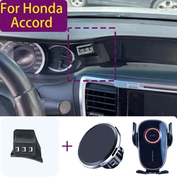 For Honda Accord MK9 MK9.5 2014 2015 2016-2019 Magnetic Car Phone Holder Magnet Mount Wireless Charging Phone Stand Bracket Base