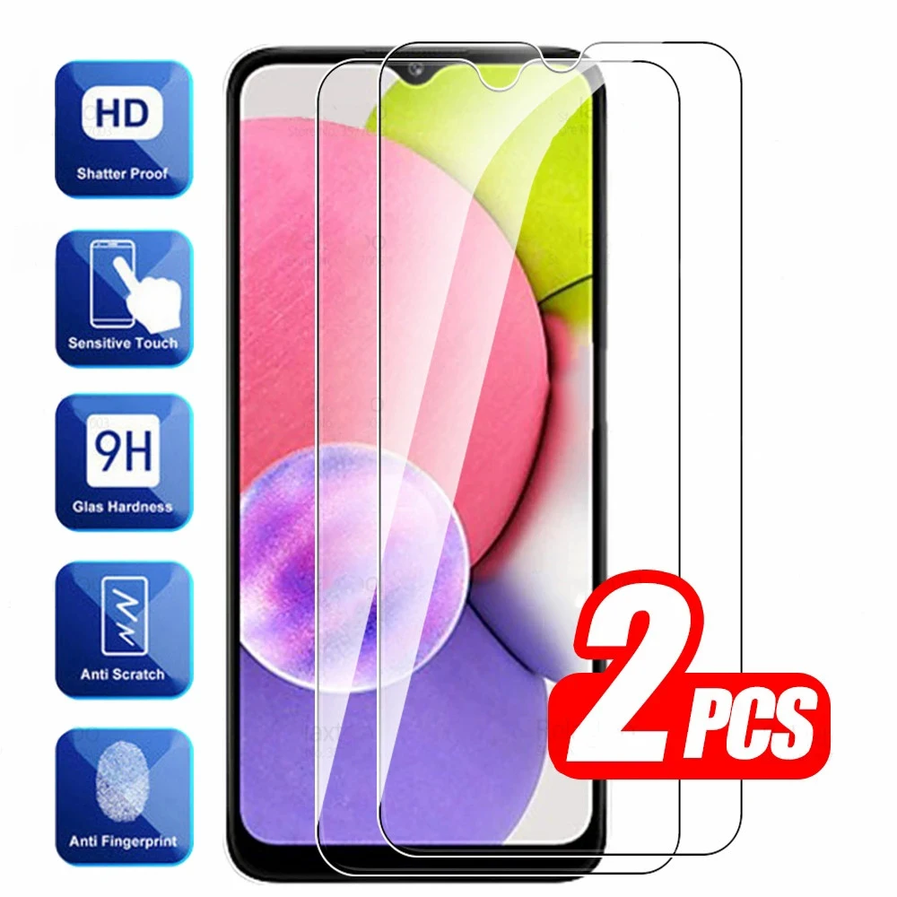 2 Stück Volltransparentes gehärtetes Glas für Samsung Galaxy A05 A06 A13 A14 A15 A23 A24 A25 A32 A33 A34 A35 A53 A54 A55 Displayschutzfolie