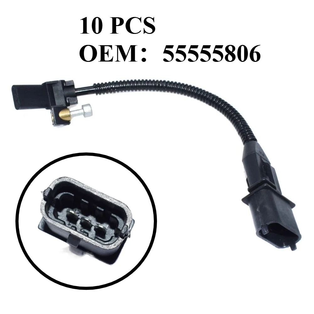 

10 шт. датчик положения коленвала 55555806 для Chevrolet Aveo5, Pontiac G3, Wave, Saturn Astra 1.6L 1.8L 2009-2011, автомобильные аксессуары