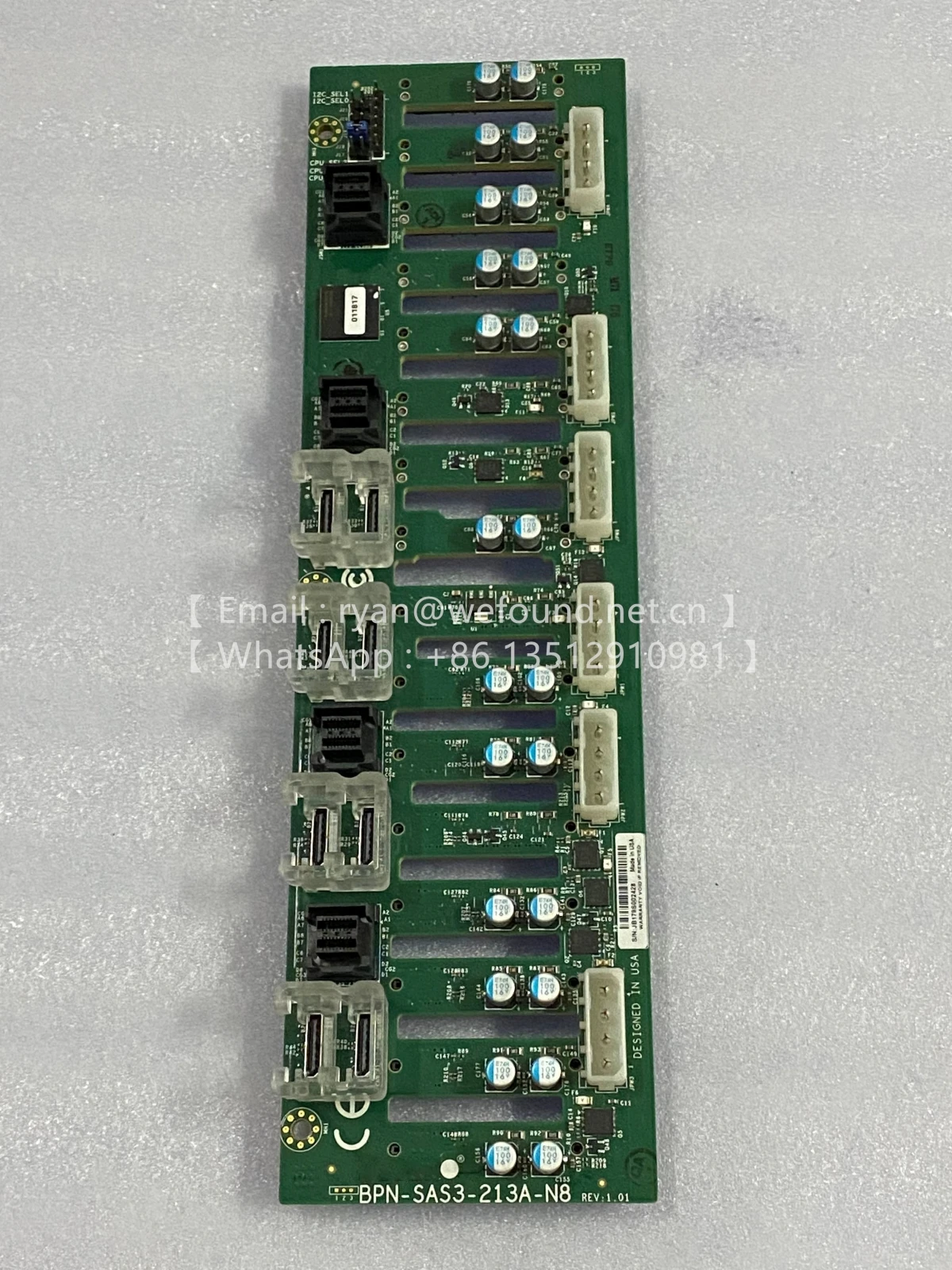 BPN-SAS3-213A-N8 16-port 2U SAS3 12Gbps hybrid backplane