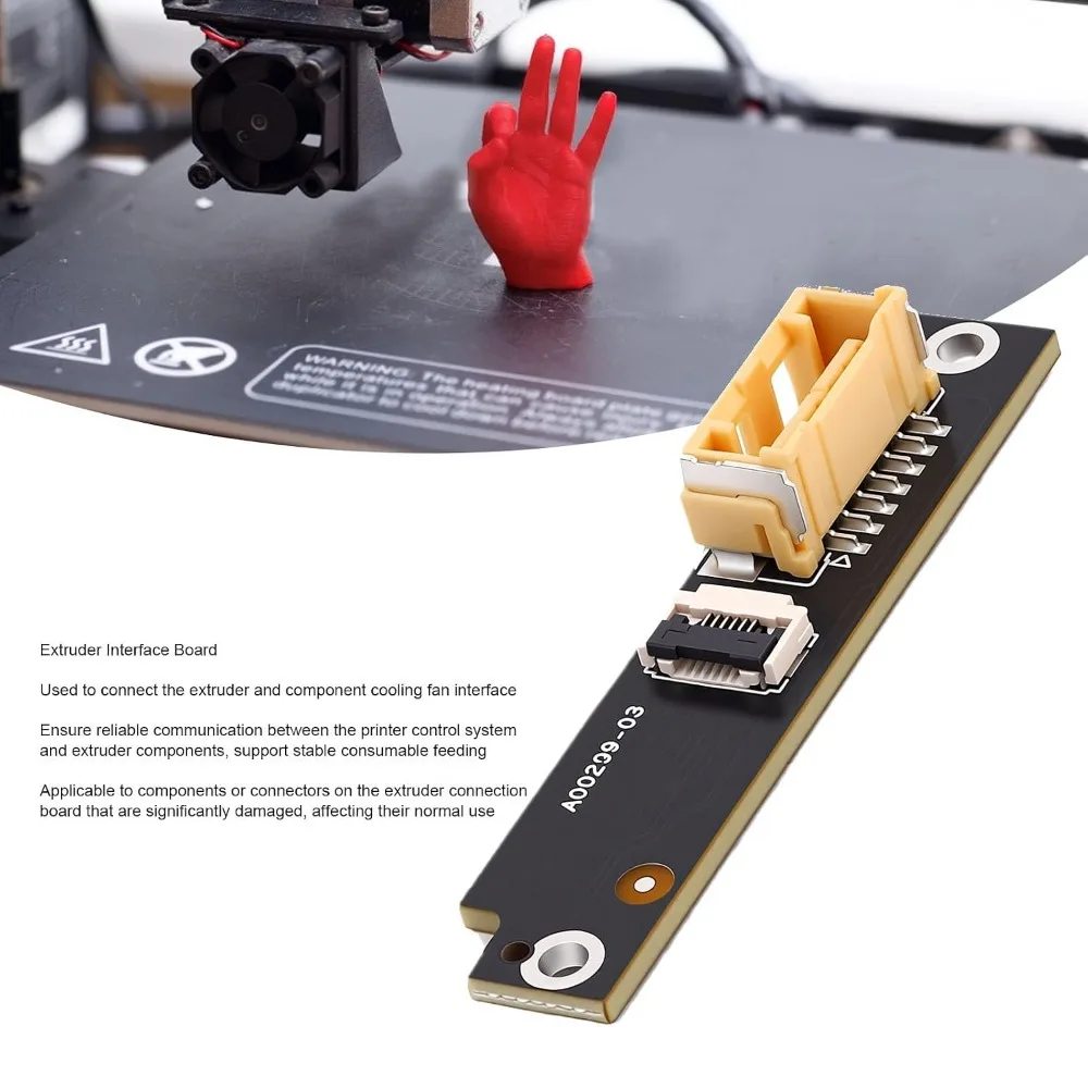 3D Printer Extruder Interface Board Extruder Connection Board Fan Replacement for with Cooling Fan Interface PCB