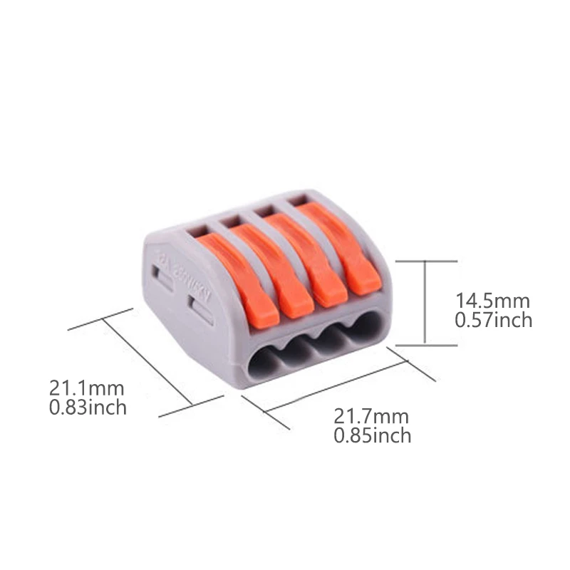30/100 stücke Draht Stecker Elektrische Streifen Anschlüsse Mini Käfig Frühling Universal Kompakte Schnelle Verdrahtung Leiter Push-in Terminal