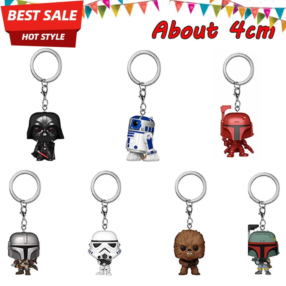 Chaveiro Obi-Wan Kenobi, The Child Baby Yoda com Copo, Boba Fett, o Mandaloriano, Figuras de PVC de Bolso, Brinquedos, Chaveiro
