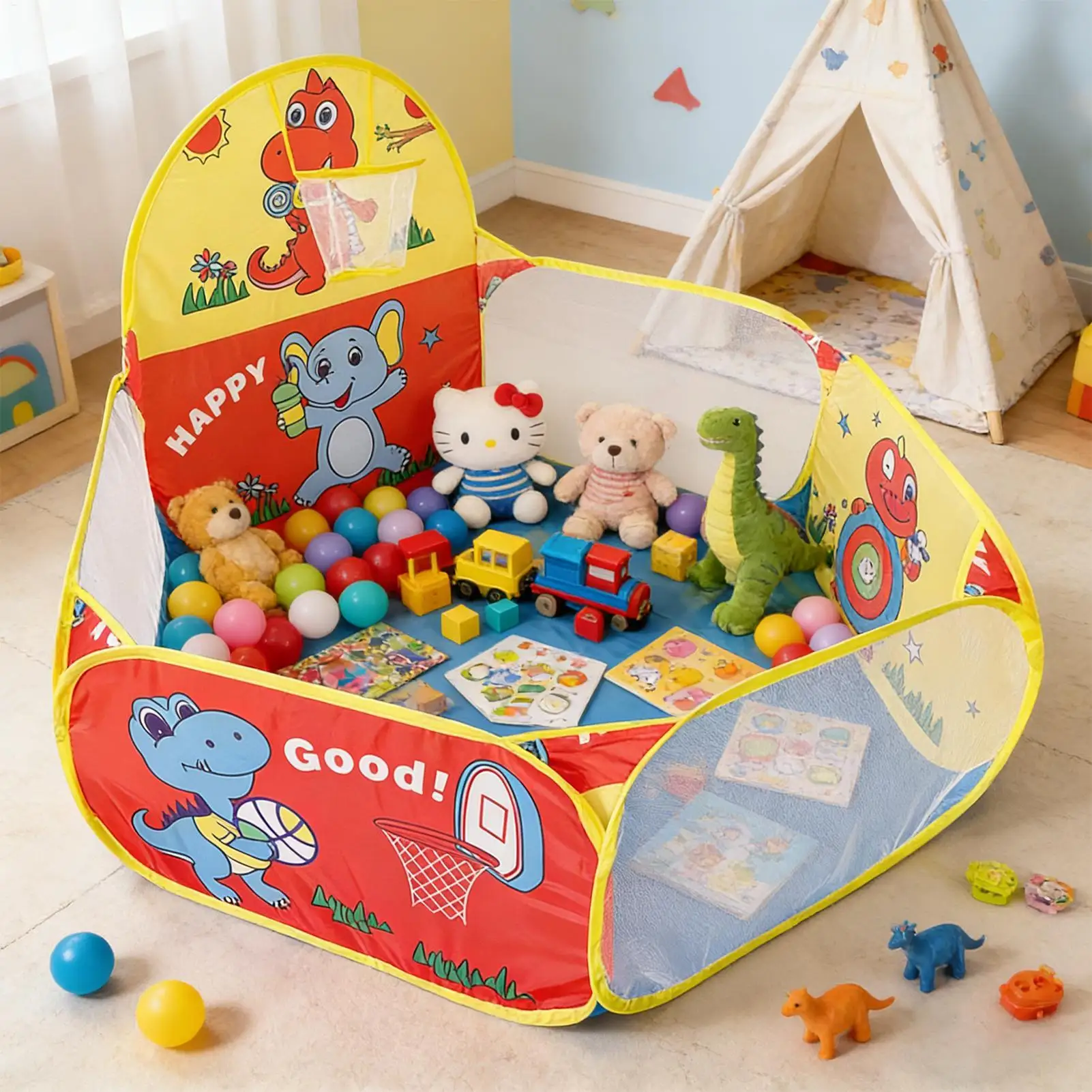 

Детский надувной батут-шатер с баскетбольным кольцом, утолщенный, для дома и улицы, для девочек и мальчиков, на День Благодарения и День Рождения