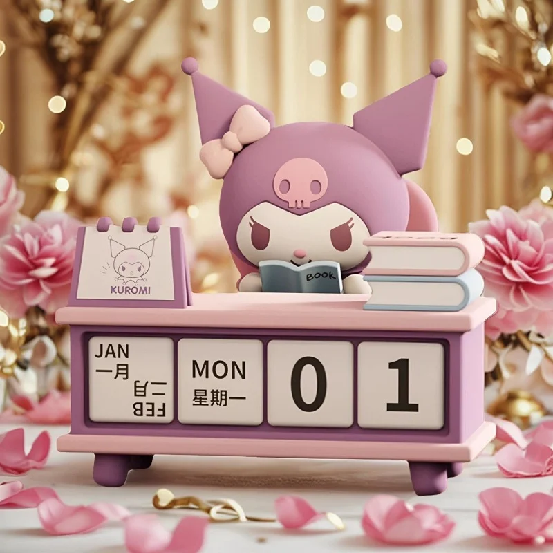 

Sanrio Desk Calendar Series Ornaments Figure Kuromi Pochacco Tabletop Action & Toy Figures Pacha Dog Birthday Gift for Friends