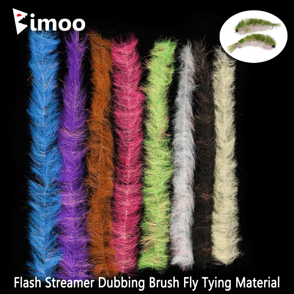 Bimoo Streamer Flash Cepillo Dubbing – Atado moscas predation agua salada