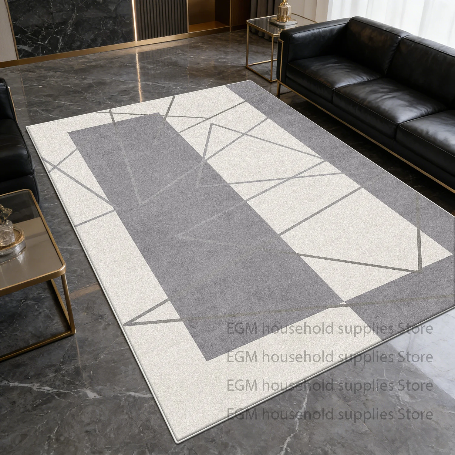 Nordic Style Geometric Carpet Minimalism Living Room Decoration Bedroom Rugs Office Area Non-slip customizable Floor Mat study