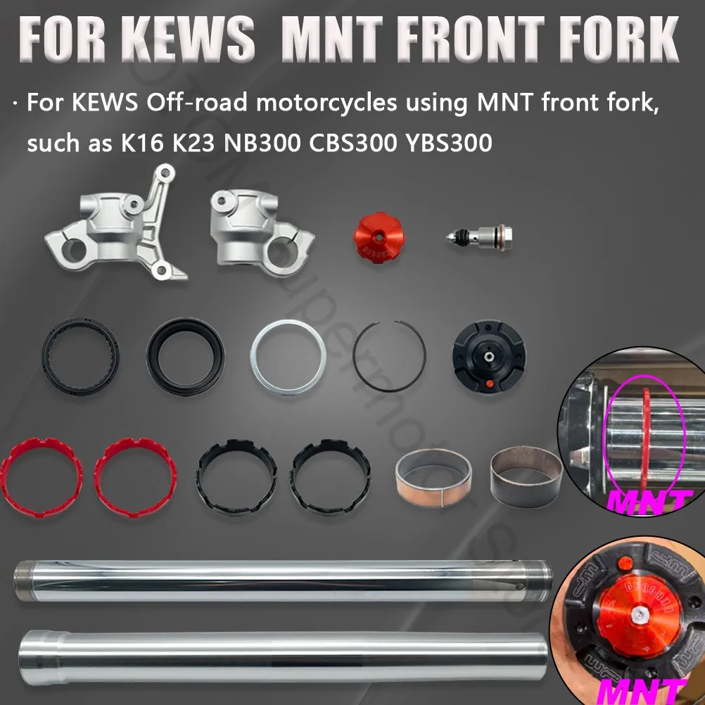 For KEWS MNT Motorcycle Front Fork Knob Axle Clamp Bolt Bushing Oil Dust Seal Circlip Washer Ring K16 K23 NB300 CBS300 YBS300