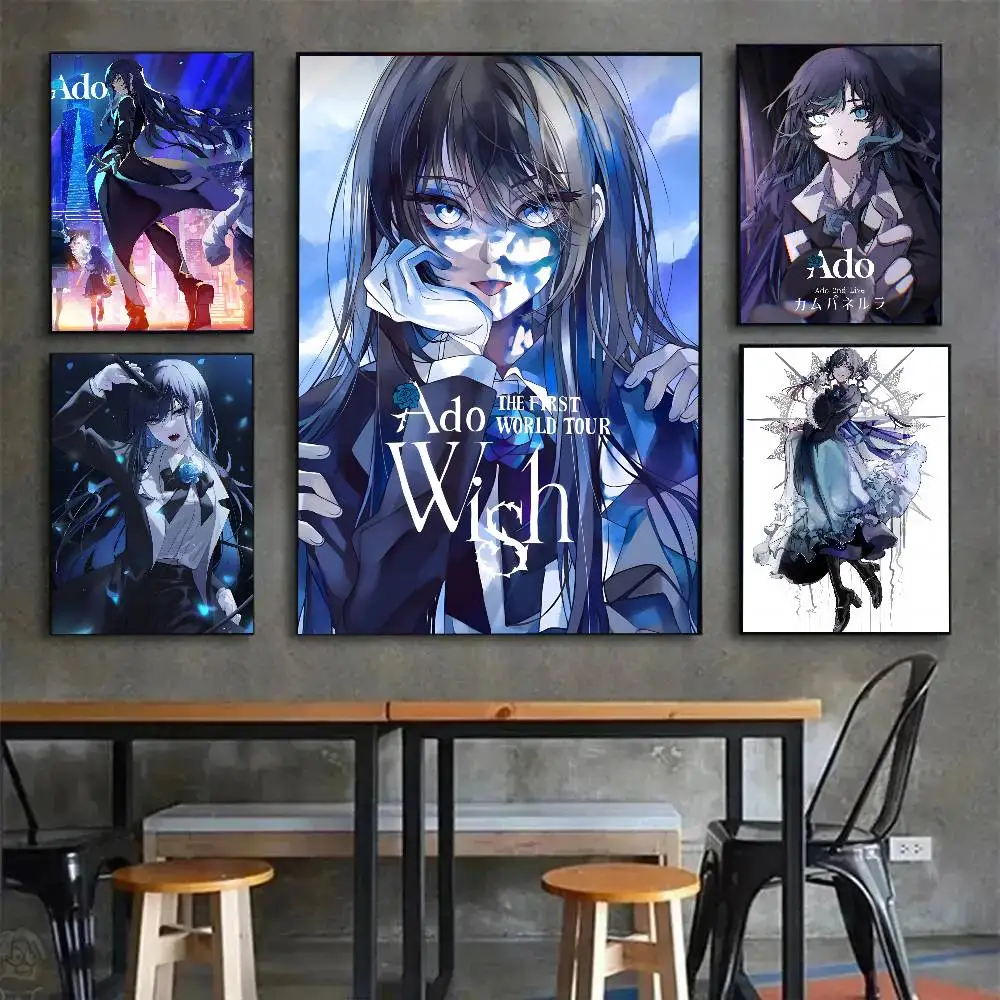 A-Ado V-Virtual Singer Popular Poster Canvas painting poster with prints Home bedroom living room decoration gift