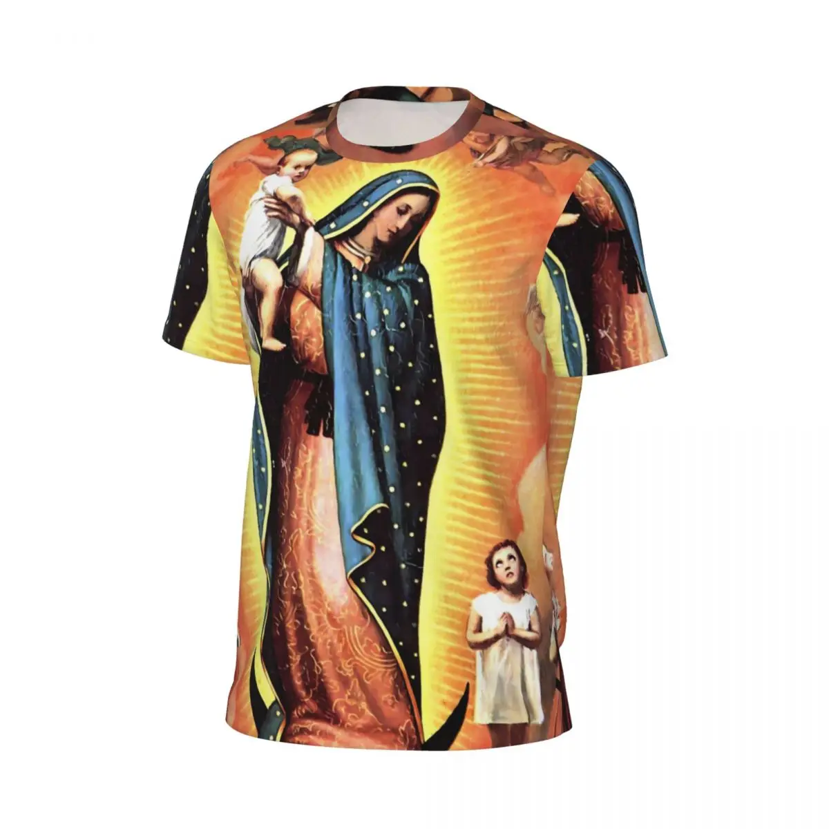 Virgin Mary T Shirt Our Lady Of Guadalupe Sportswear T-Shirts Short Sleeve Breathable Tshirt Summer Street Style Oversize Tees