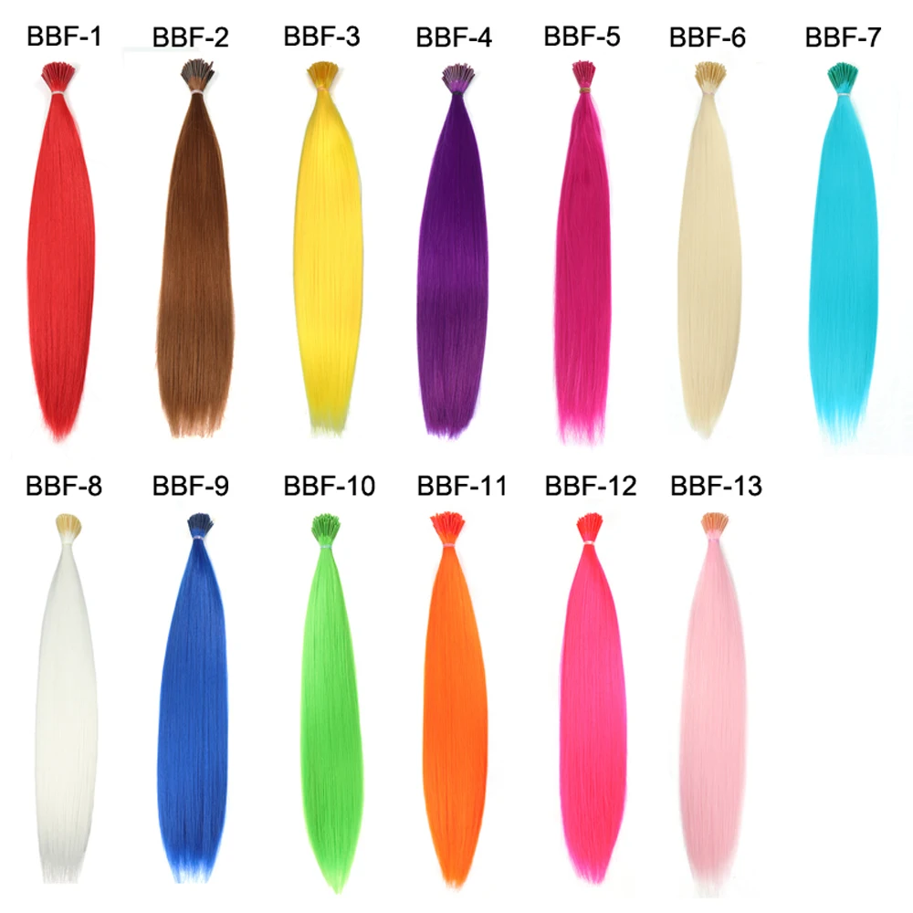 Colored Strands for Hair Feather Extension, 10 Pieces