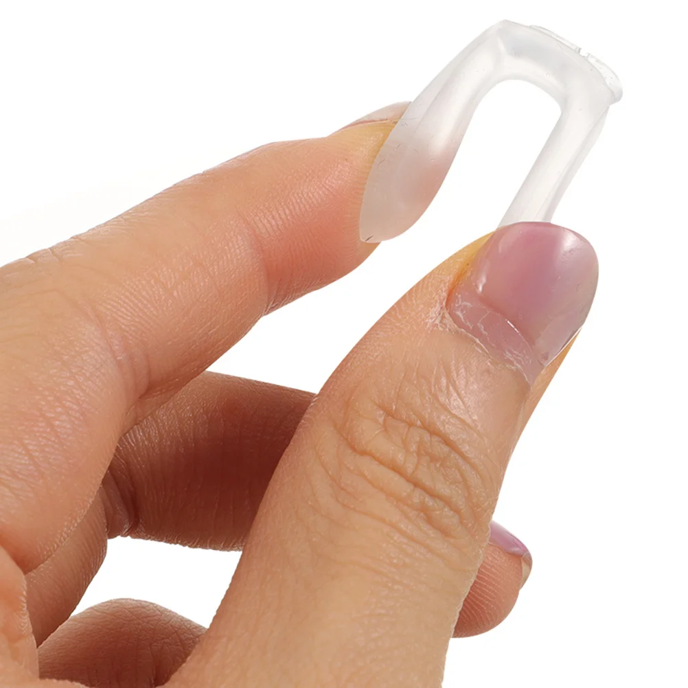 4pcs Silicone Eyeglass Nose Pads Adjustable Clear Anti-Slip Bridge Cushions For Reading Sunglasses U-Shaped Comfort Fit Glasses