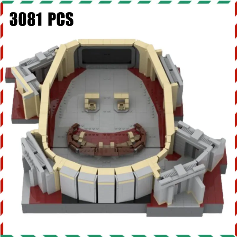 

Строительные блоки Galaxy Exploration Ship -3081 шт. Модель командного центра с тактической консолью, научно-фантастическая диорама для взрослых